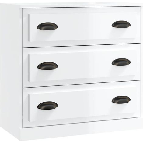Maison Exclusive - Aparador madera contrachapada blanco brillante (1/5)