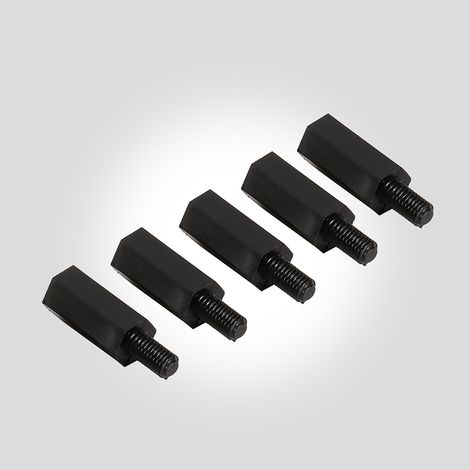 Kit 100 pièces entretoises rondes plastique nylon M2 M3 M4 vis écrou tête hexagonale mâle femelle (1/5)