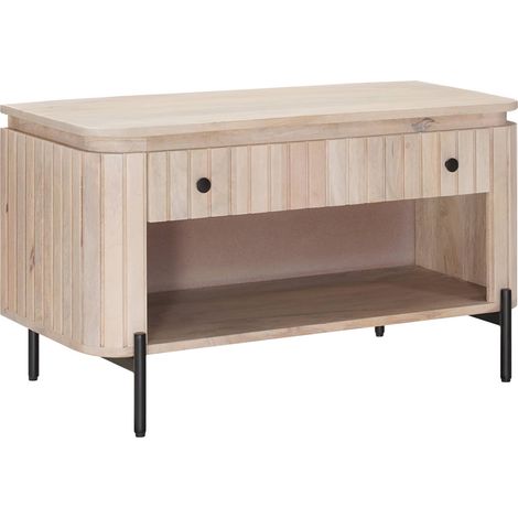 Banco para zapatos con cajón con estante 85 x 37 x 48 cm