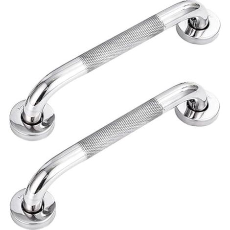 Lot de 2 barres d'appui de salle de bain en acier inoxydable 304 avec poignée antidérapante,pour baignoire,toilettes , salle de bain , rampe d'escalier (1/4)