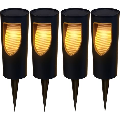 Set Mit 4 Solarbetriebenen Bodenleuchten GRILLY h34cm