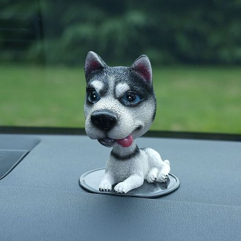 Décoration de voiture créative, pendentif en forme de tête de bouledogue jaune (Erha) (1/2)