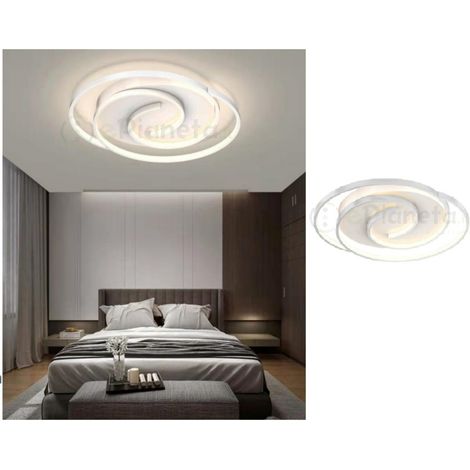 Plafoniera led 45w cerchio spirale vortice bianco lampadario da soffitto moderno luce fredda naturale Naturale (1/3)