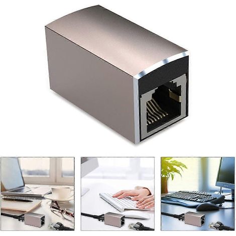 Adaptateur RJ45 mâle-femelle pour extension Internet et amélioration du réseau (1/4)