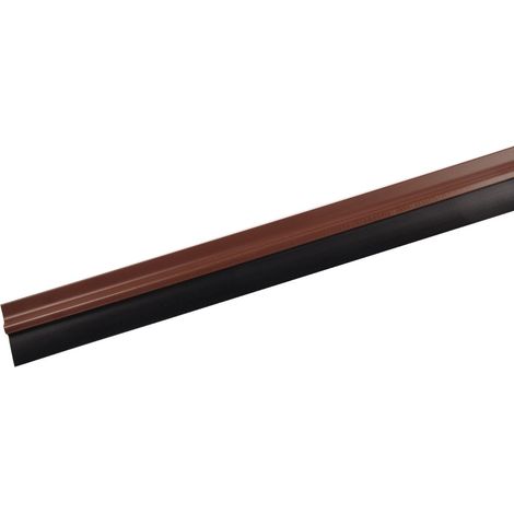 Türbodendichtung 100cm Bürstendichtung Gummidichtung Türdichtung Zugluftstopper - 75028-Gummi braun