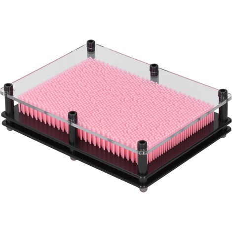 Pin Art Toy 3D Plastic Hand Print Model Cloning Colorful Changeable Kids Creative Gift LPink (1/5)