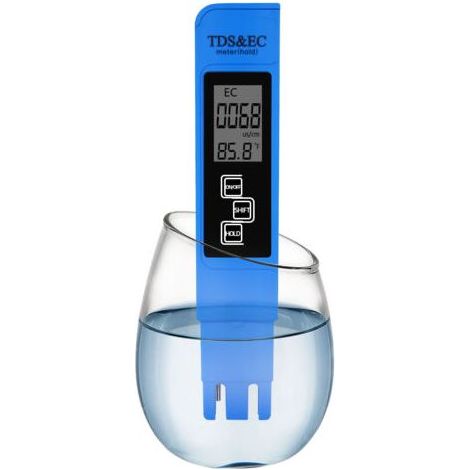 Pair Testeur de qualité de l'eau en ligne ph-mètre haute précision trois-en-un stylo de test d'analyse ec tds stylo de test de qualité de l'eau, bleu (1/5)