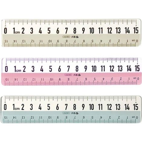 Règle Droite - 15 Cm - Transparente En Plastique Incassable - Pour Dessin Et Mesure - Lot De 3 (1/5)