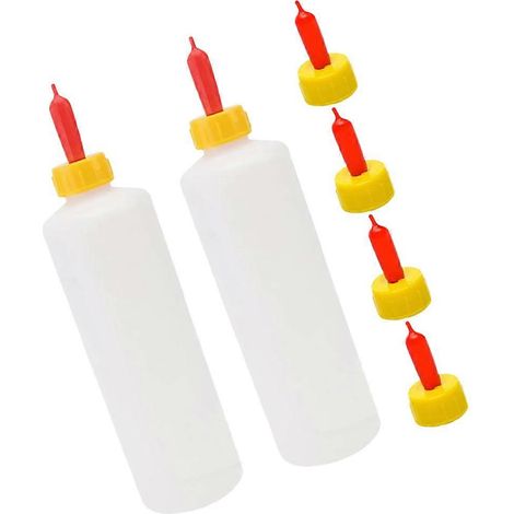 Biberons pour agneaux, adaptés au bétail de la ferme, lot de 4 (1/5)