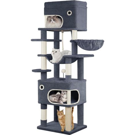 Tour de Jeux pour Chats de 178 cm Plateforme,2 Niches,7 Griffoirs (1/5)