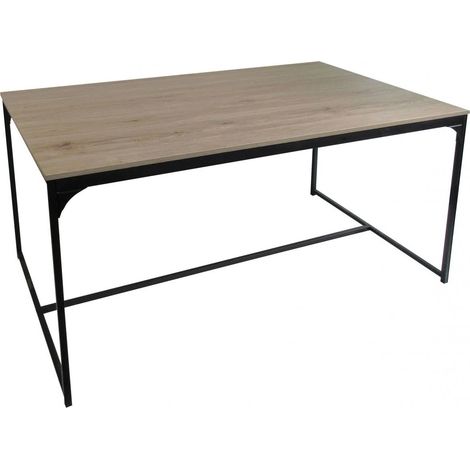 Table Salle à Manger en Bois et Métal Style Industriel (1/5)