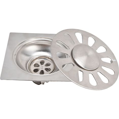 Drain de Sol Polyvalent en Acier Inoxydable pour Salle de Bain, Garage ou Sous-sol (1/5)