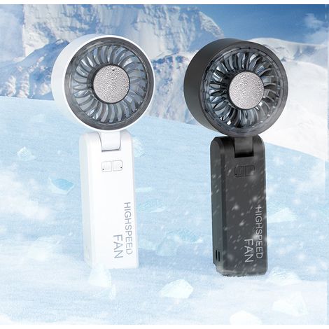 Pack of 2 USB Handheld Fan 9m/S Cooling 100 Adjustable Levels Portable for Indoor & Outdoor Use Multiple Speed Desk Fan,White&Black (1/5)