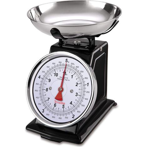 Bilancia da cucina Terraillon Retro Déco nera 5 kg (1/4)