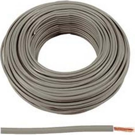 100MT CAVO ELETTRICO UNIPOLARE ANTIFIAMMA GRIGIO FS17 - 1x mmq.1,5 colore grigio
