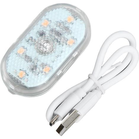 LED-Autoleuchte mit Touch-Bedienung, Mini-Nachtlicht für den Fahrzeuginnenraum, integrierter Akku, Rosa/Lila (1/5)