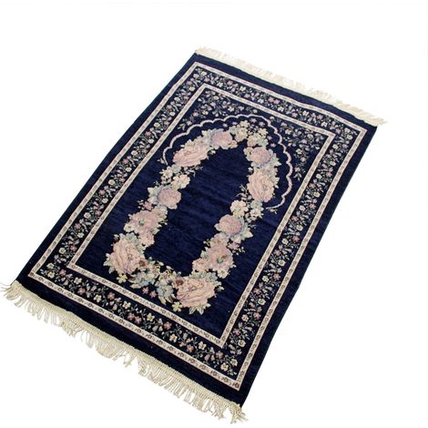 Tapis De Prière - Coton - 70 x 110 cm - Pour Utilisation Intérieure - 1 Pièce (1/4)