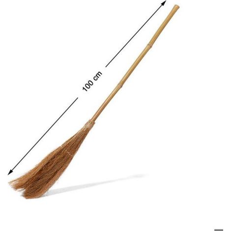 Balai Décoration Halloween - Bois Naturel - 100 Cm - Pour Intérieur - 1 Pièce