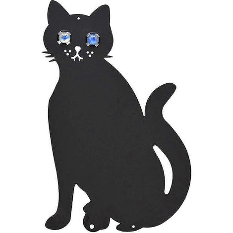 Schwarze Katzen-Silhouette aus Metall als Gartenstecker – vielseitige Tierfigur als Dekoration für Halloween im Freien-31x20cm (1/5)