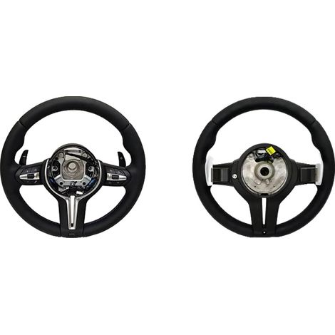 Volante, materiale in pelle/carbonio, design personalizzabile, compatibile con BMW F30 F20 F22 F23 F33 F34 X1 F48 F15 X3 F25 M3 F80 E90 E70 E84, E90 NO AB (1/2)