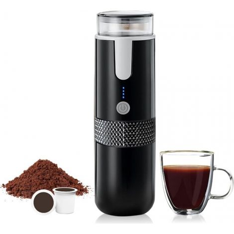 Portable Coffee Maker Compatible with K Cup Capsules Ground Coffee Manually Operated Hand Coffee Maker for Camping Hiking (1/5)
