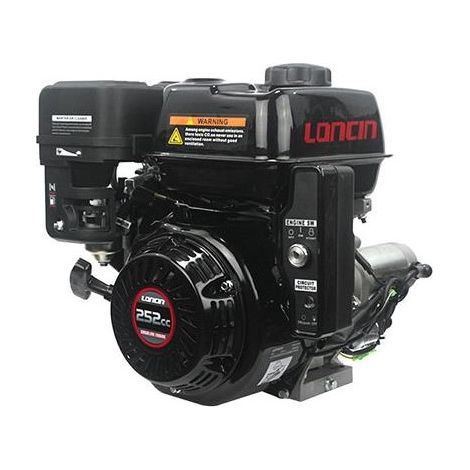 Motore LONCIN cilindrico 25.4x80 252cc completo benzina a strappo+elettrico