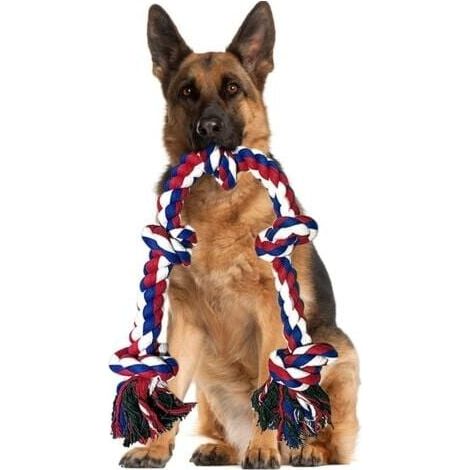 Indestructible Dog Toy Rope, 95 cm XXL Dog Rope for Durable Training Toy for Aggressive Chewers with 5 Knots MUMU (1/4)