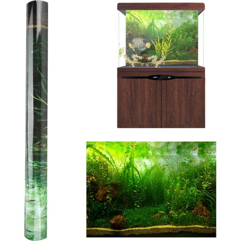 Panneau de Fond en PVC Épais pour Aquarium Décoration Plante d'Eau 122x50cm - AUTRES (1/5)