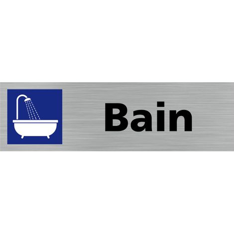 Pictogramme BAIN (Q0257).- Plaque aluminium brossé - (1/5)