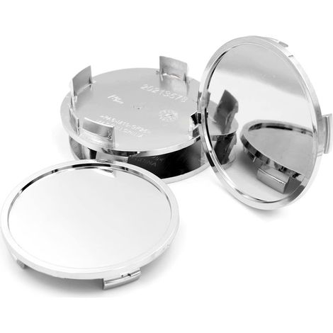 Radnabenkappen – 76 mm und 72 mm – für Kfz-Radnaben – Silbernes ABS – 4er-Set (1/5)
