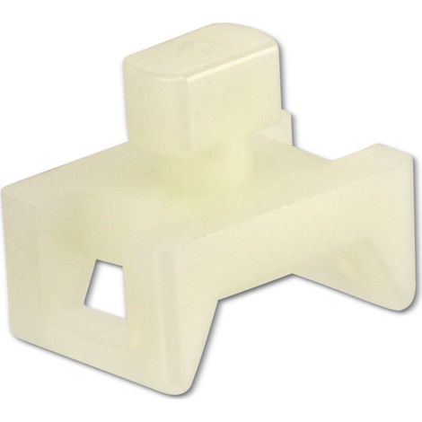 Socle vissable KSS, polyamide 6.6, couleur naturelle, trou 5,8X9,7, L=21,5, l=16, 1 pièce
