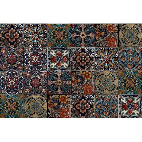 Lot de 24 autocollants muraux rétro en vinyle effet 3D imperméable pour cuisine et salle de bain 10 cm (1/5)