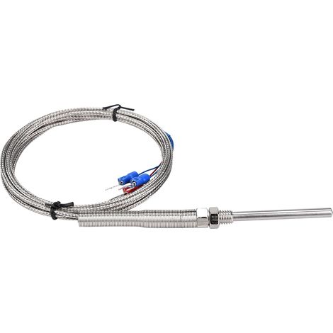M8 Gewinde PT100 Platin-Widerstandsthermoelement 50mm Sonde Temperaturfühlerdraht 0-400℃ (2 m) (1/5)