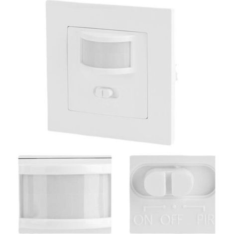Interrupteur Détecteur De Présence - 110-240 V AC - Portée 10 M - Angle 140° - Réglage Temps Et Luminosité - 500 W Résistif - 150 W Inductif - 1 Pièce (1/4)