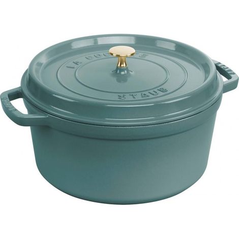 STAUB LA COCOTTE Olla redonda de hierro fundido 2,2 l, eucalipto