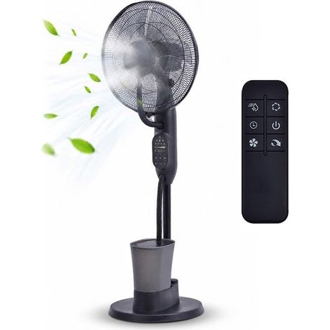 Ventilateur brumisateur sur pied - Sans marque - 40 cm - 75 W - 3 vitesses - Télécommande (1/3)