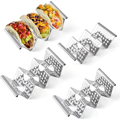 Support de cuisine lot de 4 acier inoxydable micro-ondes (1/4)