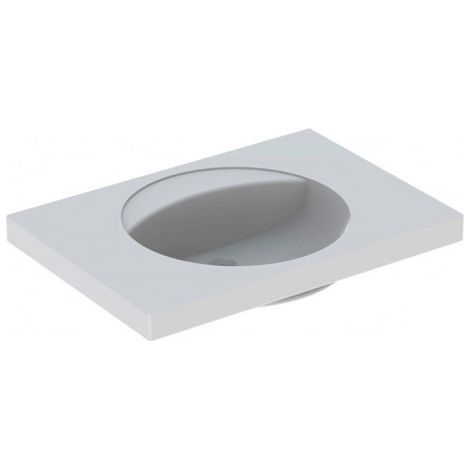 Lavabo GE Preciosa avec surface de rangement 80x55cm, sans vidange, sans robinetterie, blanc