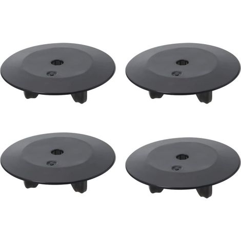 Lot de 4 joints en caoutchouc pour couvercles d'évier (compatibles avec les accessoires de cuisine, noir 55 mm) (1/5)