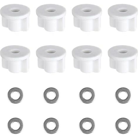 Lot de 8 rondelles de fixation pour abattant de WC - Fixation de rechange pour abattant de WC (1/5)