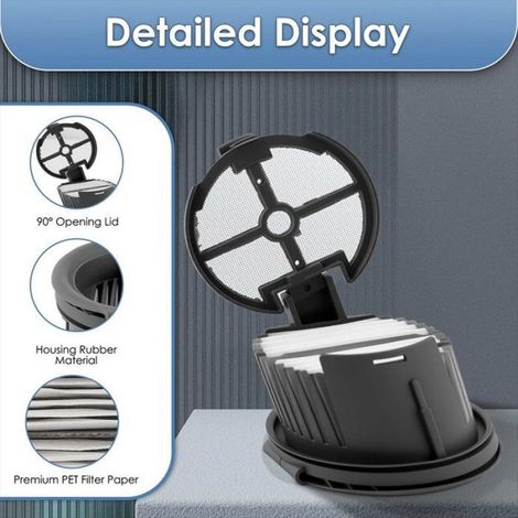 Brosse Rotative - Filtre Hepa - Pour Aspirateur Eau Et Poussière - Compatible H14 H14 Pro H14 Dual - 2 Pièces 3 Unités (1/5)