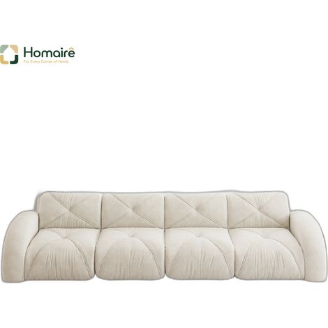 Canapé modulable en chenille beige 358 x 95 x 76 cm HOMAIRE (1/5)