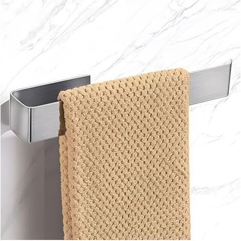 Porte Serviette Salle De Bain sans Percage Inoxydable Porte Serviette Adhesif pour Salle De Bain Et Cuisine Acier 25 Cm (1/3)