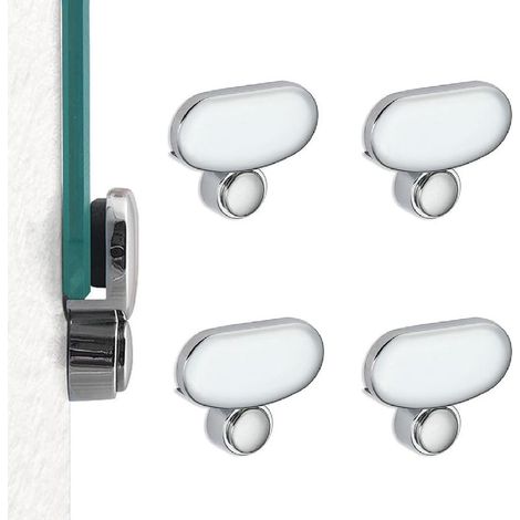4 Pcs Fixation Miroir Support Miroir en Alliage de Zinc Pinces Ovale pour Miroir Pince de Verre Montage Mural en Verre sans Cadre Fixation Miroir Mural pour Salle De Bains Salon Lieux Publics (1/5)