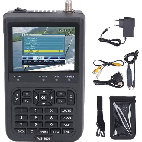 Détecteur de Satellite 3.5 pouces TFT LCD compteur de mesure de Signal haute définition 950-2150MHz WS-6906 (1/5)