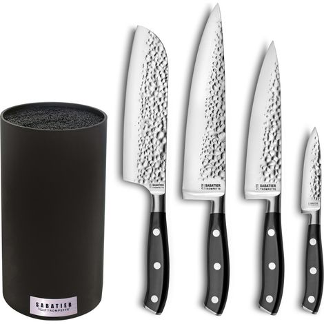 Carbon - Bloc Noir 4 couteaux de cuisine (1/5)