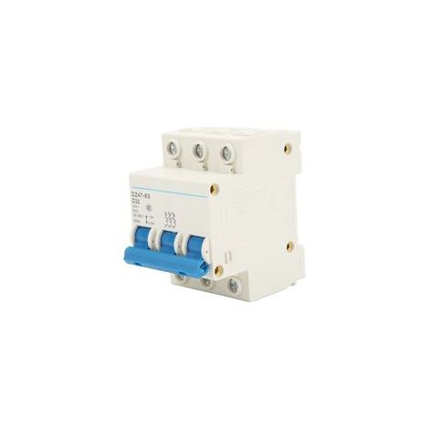 Disjoncteur miniature triphasé pour montage sur rail DIN, interrupteur à air basse tension, pouvoir de coupure 6000 A (1/5)