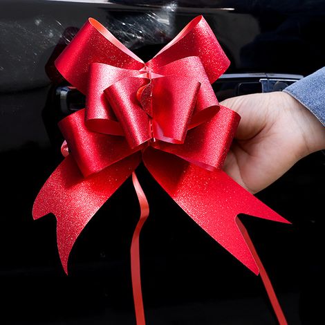 20 rote Geschenkschleifen, rote Geschenkschleifen, Riesen-Geschenkschleifen, Christbaumschleifen für Weihnachtsdekorationen und Veranstaltungen (1/5)