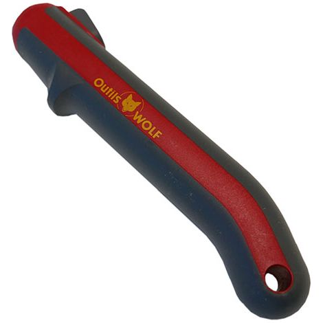 Outils Wolf – Manche d'outils de jardin 16 cm – Matière synthétique – Bouton poussoir – Extrémité coudée pour meilleur positionnement - ZM015 (1/3)