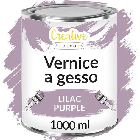 Creative Deco Vernice a gesso Lilla 1L Opaca e Lavabile per Mobili in Legno (1/5)